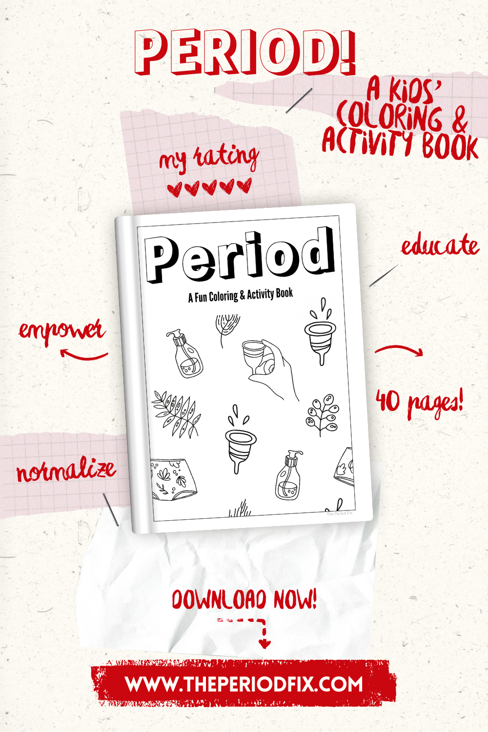 PERIOD! A Kids' Coloring & Activity Book for Understanding Periods (Digital Download)