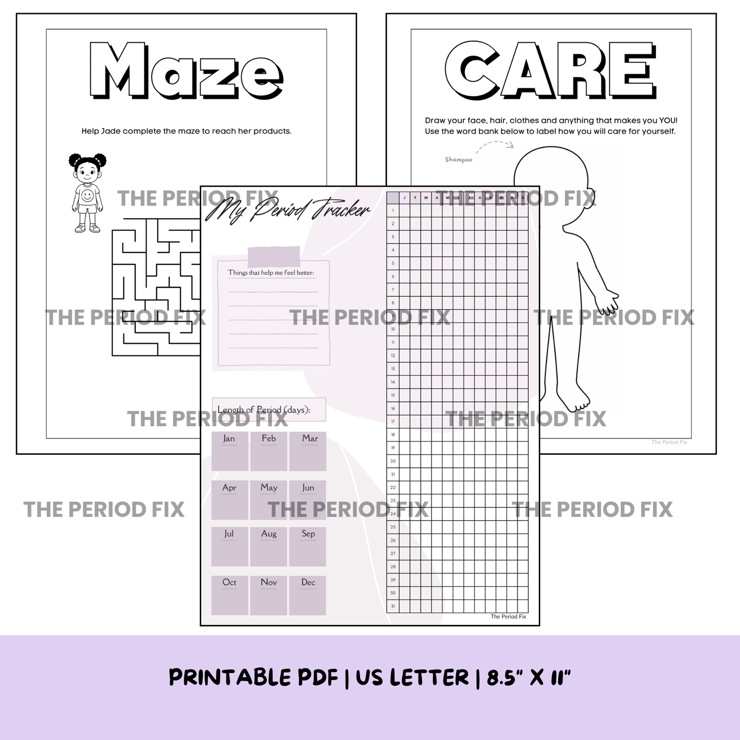 PERIOD! A Kids' Coloring & Activity Book for Understanding Periods (Digital Download)