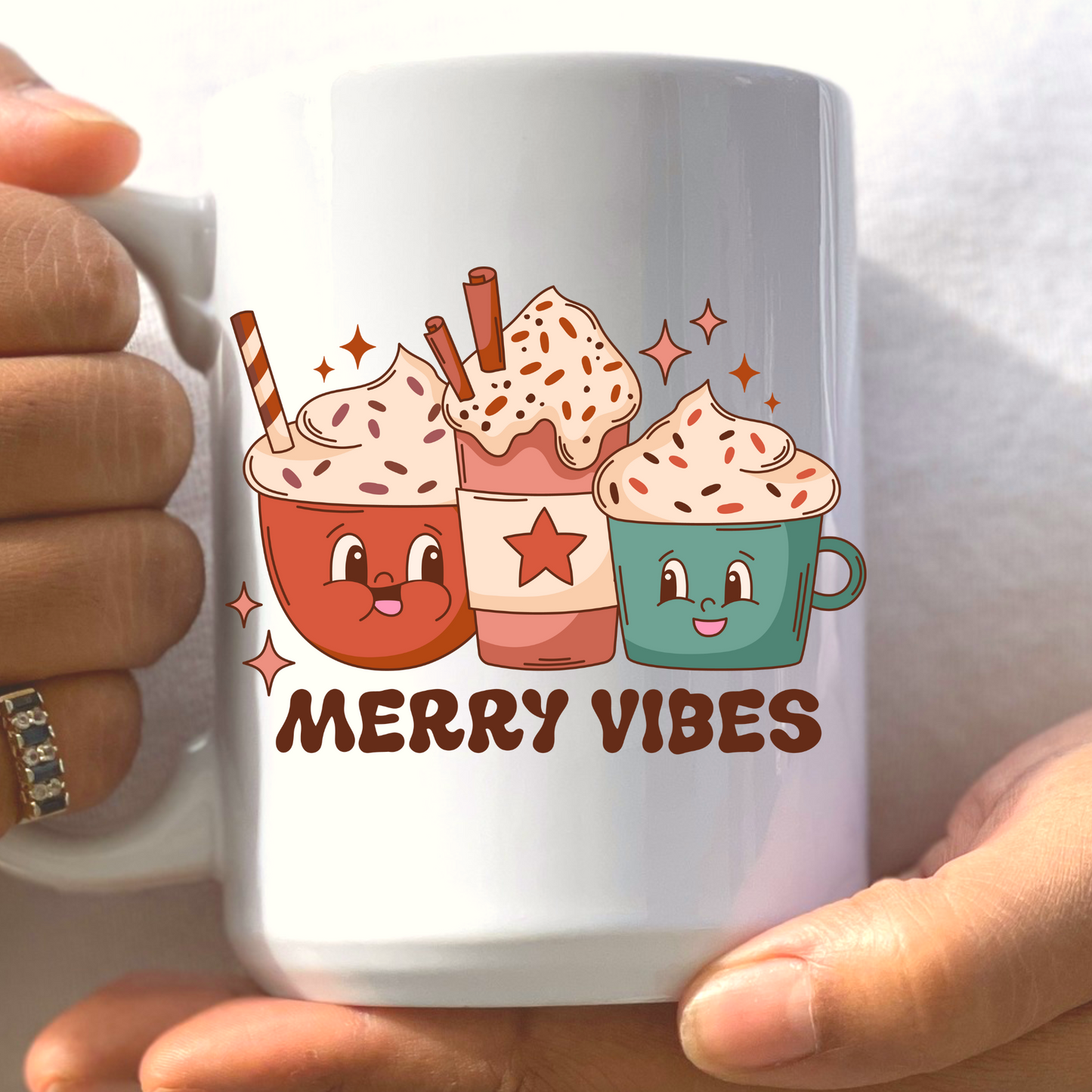 Merry Vibes Mug 15 oz. Ceramic Mug